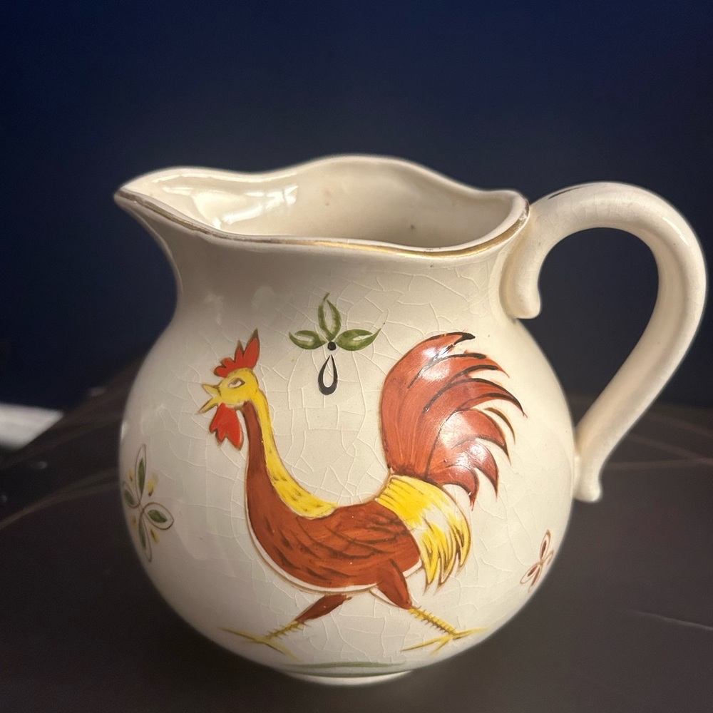 Charming Rooster Cream Pitcher